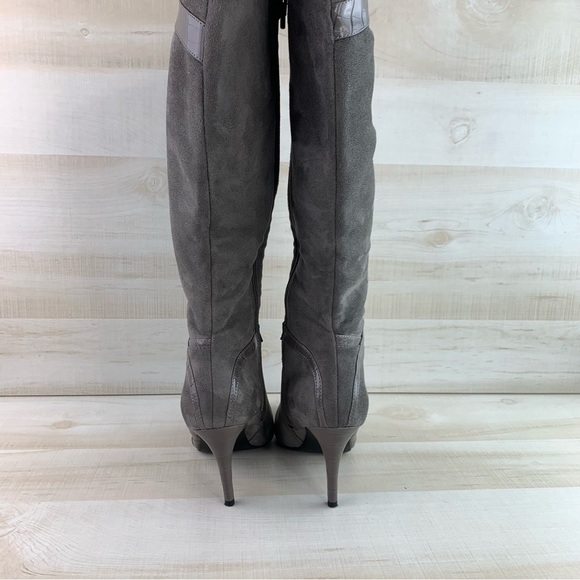 Amelia Grace Grey Knee High Boots - Picture 12 of 15